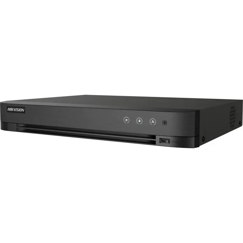 DVR 8 canales TurboHD + 8 canales IP 8Mpx 4k audio por las 2 vias por coaxitron Acunsense, reconocimento facial Marca Hikvision
