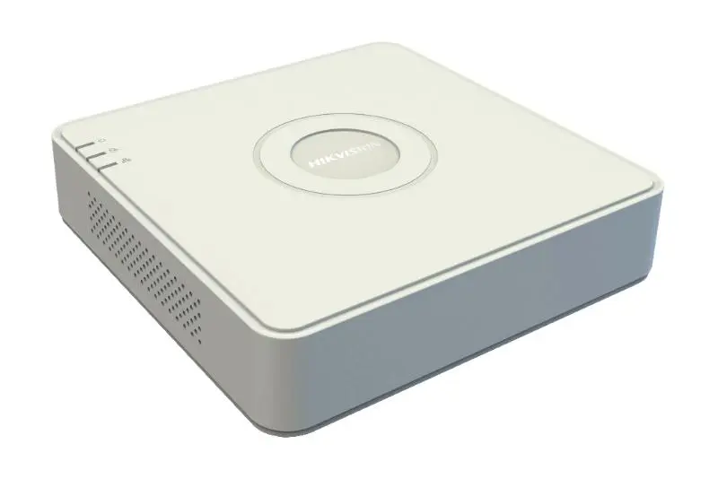 DVR de 8 canales, resolucion 5mpx, 8 canales TURBOHD + 4 canales IP / 1 bahia de disco duro / audio por coaxitron Marca Hikvision 