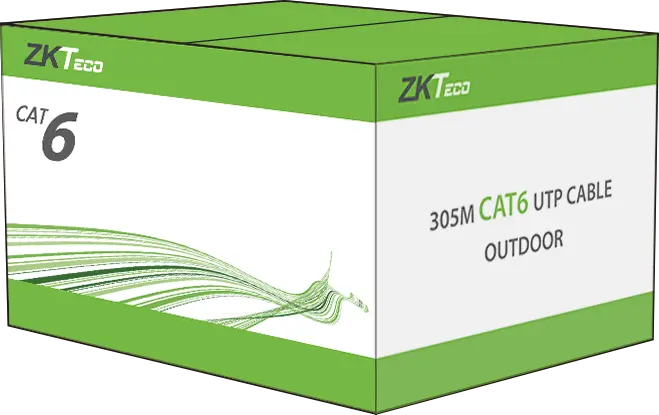 Bobina de Cable UTP CAT 6 / 305 Metros /  Color Negro Marca ZK Teco