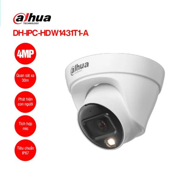 Cámara Dahua DH-IPC-HDW1431T1 en Guatemala | Domo IP 4MP