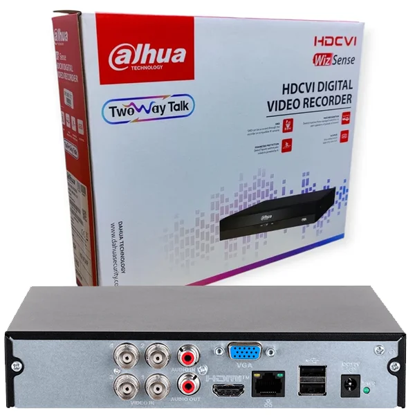 DVR de 4 Canales 1080p DOBLE VIA LiteWizSense y Cooper-I para doble vía Modelo DH-XVR1B04-I/T Marca Dahua