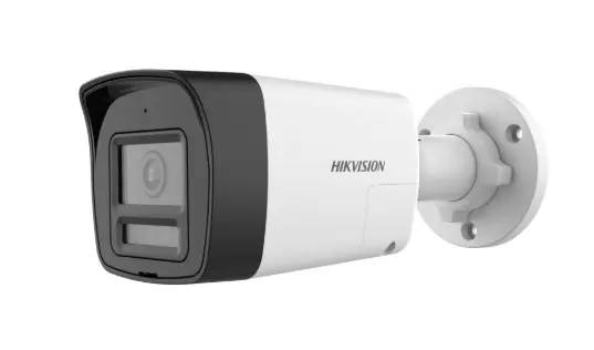Cámara minibala fija de 2 MP, 1920 × 1080, con sirena y audio bidireccional, 2,8 mm y 3,6 mm, 25 m IR, 20 m de distancia de luz blanca, Smart-Hybrid Light,   Luz estroboscópica activa y alarma de audio,  Exterior IP67, Marca Hikvision 