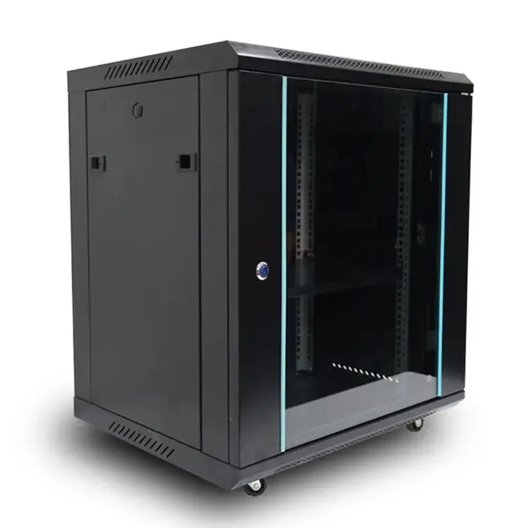 Gabinete de 15U abatible, con ruedas, bandeja y ventilador, Marca ConnecTech, Medidas 60x60x75CM  