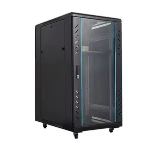 Gabinete de 32U abatible, con ruedas, 2 bandejas y 2 ventiladores, Marca ConnecTech, Medidas 60x160x80CM  