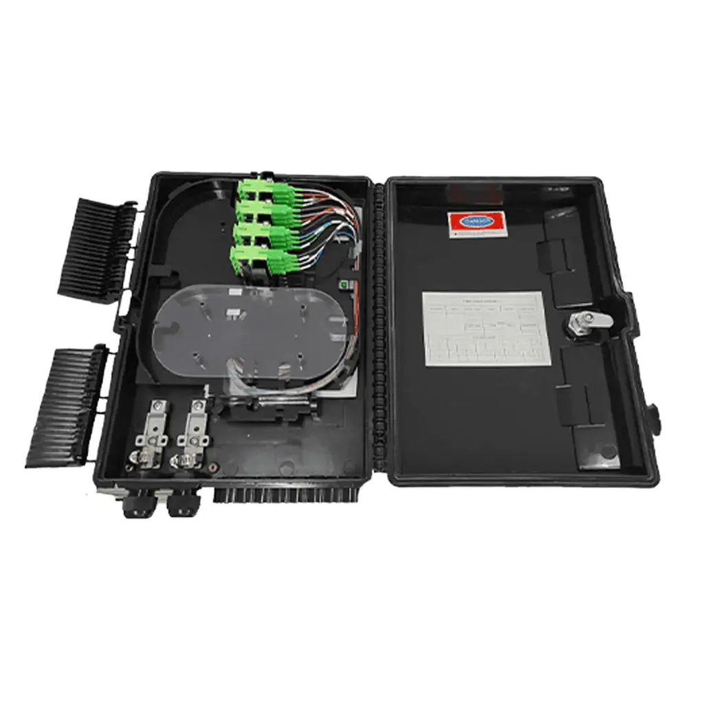 Caja NAP Cuadrada, Completa de 16 puertos SC/APC 