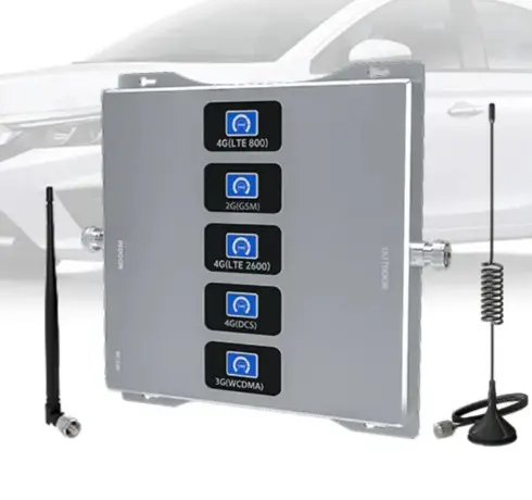 [AMP-MOVIL-5BAN] Amplificador de señal para teléfono móvil de alta ganancia para coche, repetidor amplificador de señal de cinco bandas 800 900 1800 2100 2600