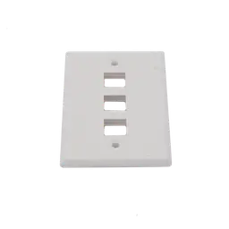 [PL-SP-FP-03-02] SUPRANET/PLACA PLANA VERTICAL/ 3 PUERTO /blanco