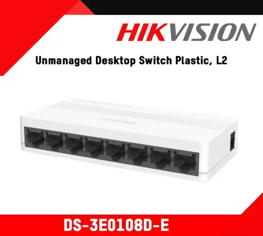 [DS-3E0108D-E] Switch Hikvision DS-3E0108D-E en Guatemala | 8 Puertos Ethernet