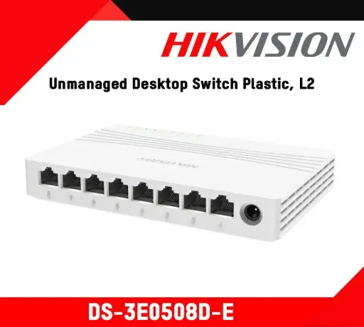[DS-3E0508D-E] Switch Gigabit Hikvision DS-3E0508D-E en Guatemala | 8 Puertos 10/100/1000
