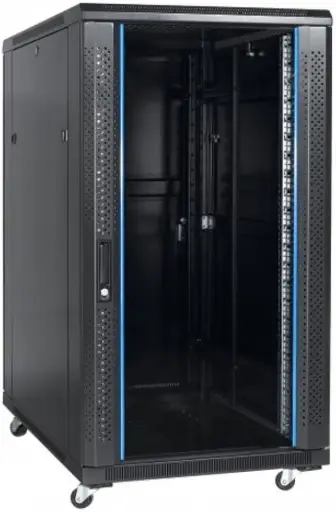[GAB-36U-A] Gabinete de 36U abatible, con ruedas, 2 bandejas y 2 ventiladores, Marca ConnecTech, Medidas 60x180x80CM  