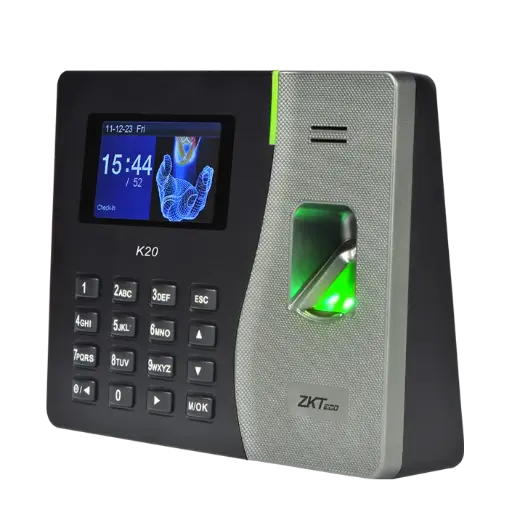 [K20] Biométrico Terminal IP de Huella Digital para control de Asistencia, 500 huellas, 50000 eventos Modelo K20 Marca ZKTeco