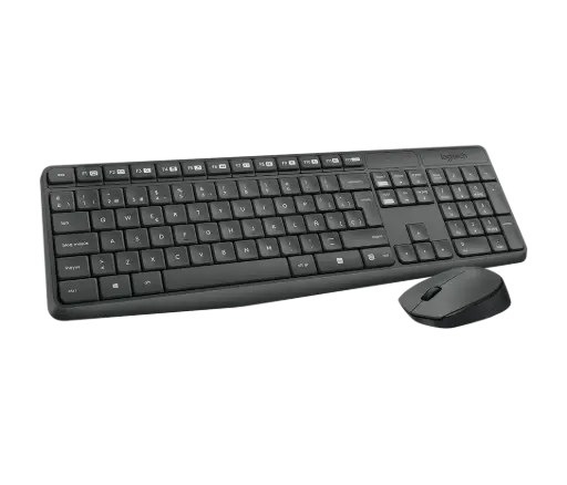 [920-007901] Juego de teclado y ratón Inalámbrico - USB  Modelo MK235 Negro Marca Logitech 