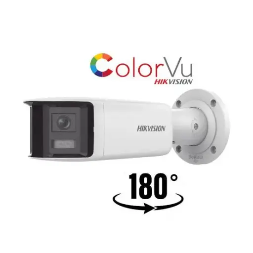 [DS-2CD2T47G2P-LSU/SL]  Bala IP Panorámica 4 Megapixel 180° Lente 2.8 mm Imagen a Color 24/7 PoE WDR 130 IP67 ACUSENSE Protección Activa (Luz Estroboscópica y Alarma Audible) 40 mts Luz Blanca MicroSD 
