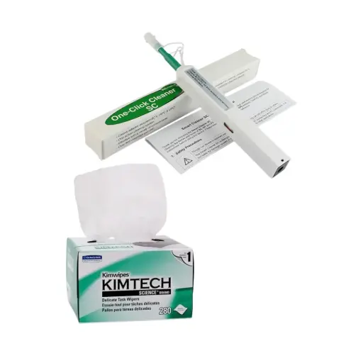 [FO-CMB-PEN+PAÑO/CAJA] Combo de Limpieza Lápiz Limpiador SC/FC/ST + Caja de Toalla Limpiadora 280Uni. Marca Kimtech