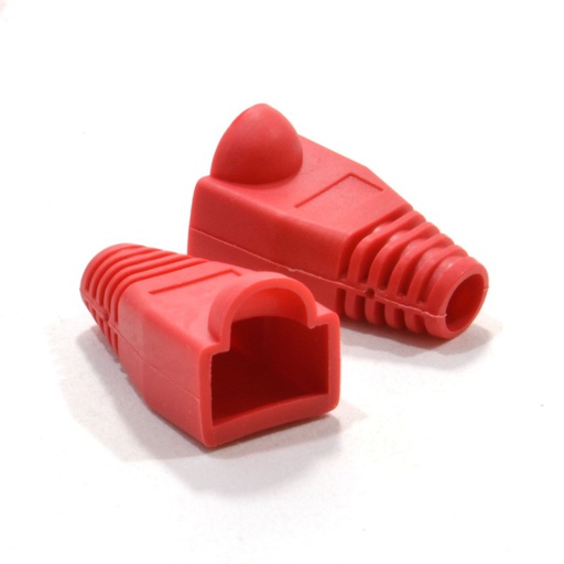 [BO-RJ45-PVC-RED] Botas de pvc para conectores RJ45, COLOR ROJO, NEXTLINK