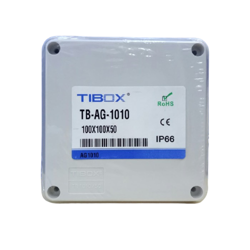 [CAJA-100X100X50-TIBOX] Caja plástica de registro 100*100*50 IP65, marca Tibox