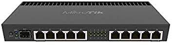 [RB4011IGS+RM] ROUTERBOARD 4011IGS+ Potente enrutador de puertos 10xGigabit con CPU de cuatro núcleos a 1,4 GHz, 1 GB de RAM, jaula SFP+ de 10 Gbps y caja de escritorio con orejas para rack, Mikrotik