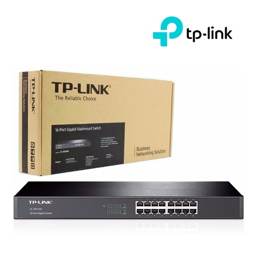 [TL-SG1016] SWITCH 16 puertos 10/100/1000 MBPS para rack, marca TP-Link