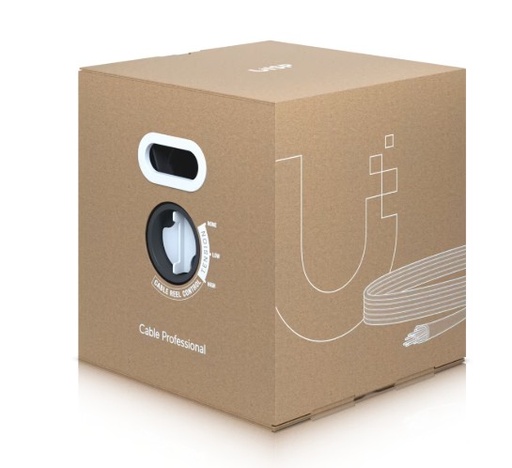 [UISP-Cable-Pro] Bobina De Cable De 305 Metros, 24 AWG, Cat5E Exterior Blindado, Stp, Carrier-Class, color negro, marca Ubiquiti