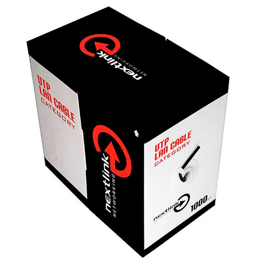 [U-5-E-NEXTLINK-MTS] Cable UTP CAT5E color negro por metro, marca NEXTLINK
