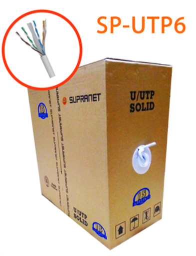 [SP-UTP6] SUPRANET / CABLE UTP/CAT 6/INTERIOR/ CM/ 23AWG/ BOBINA 305 MTS/ C/ GRIS
