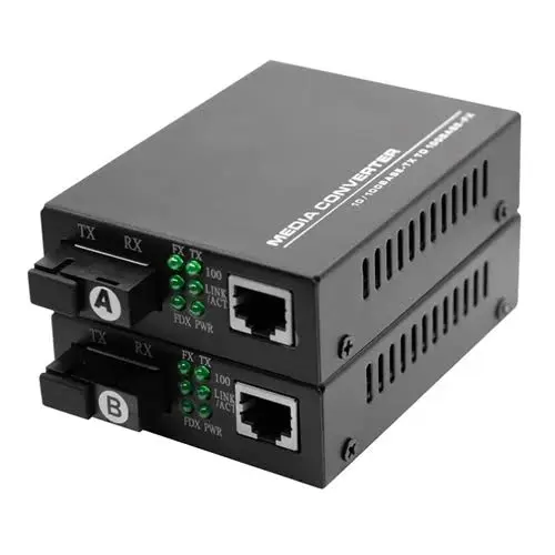 [FO-MEDIA-1000/20KM] Par de Media Converter, 10/100/1000 20KM