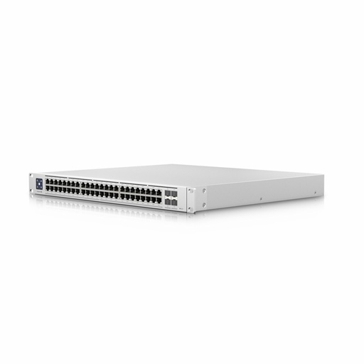 [USW-Enterprise-48-PoE] Ubiquiti UniFi Switch Switch PoE capa 3 con (48) puertos 2.5GbE, 802.3a/at PoE+ RJ45 y (4) puertos 10G SFP+, 720W. Capacidad de conmutación	320 Gbps. Conmutador SMB PoE GbE de capa 3.