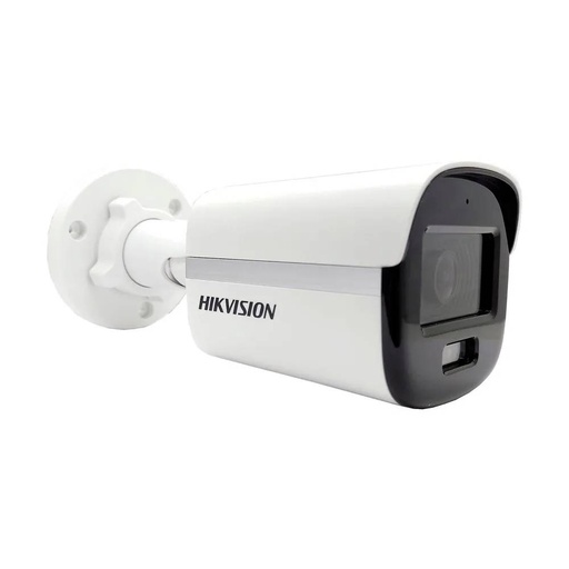 [DS-2CE10KF0T-FS] Cámara Turbo tipo bala Color Vu, resolución 3k o 5mpx, audio incorporado, imagen a color 24/7, lente fijo, iluminación LED de 20 mts, 4 Hibrida, IP67, 12V, carcasa metálica. marca Hikvision