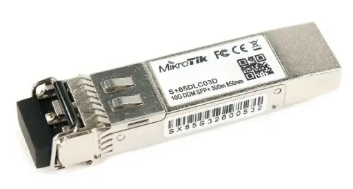 [S+85DLC03D] Modulo SFP + 10Gbps para fibra Multimodo 850nm para 300mts Modelo S+85DLC03D Marca Mikrotik 