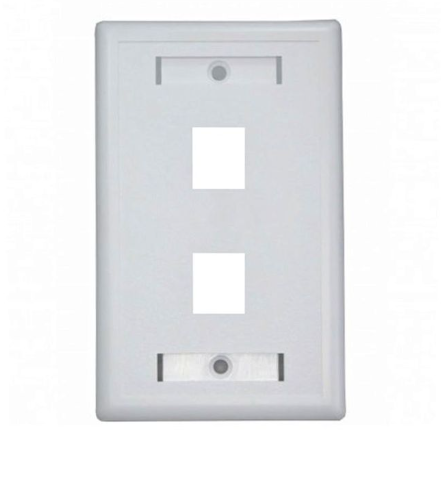 [PLACA-S2P-RJ45] Placa para Sobreponer de 2 puertos