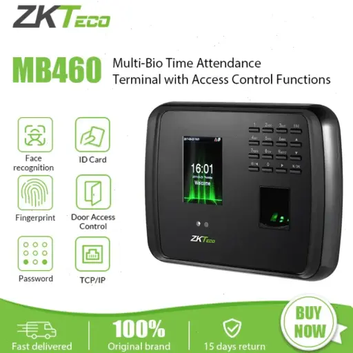 [MB460] Biometrico Terminal Multibiométrico IP para la gestión de tiempo y asistencia Modelo MB460  Marca ZKTeco