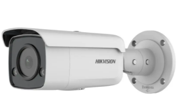 [DS-2CD2T47G2-L] Cámara Ip Bala resolución 4MPX color Vu lente fijo compresión H 265 +analítica de detección de humanos y vehículos iluminación de 60 mts, RV  y POE, IP67 marca Hikvision