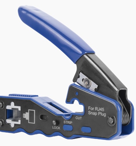 [EP670-PTH] Herramienta de Corte y Terminado de Plugs Pass Through RJ45, Acero al Carbón y Mango Ergonómico ABS + TPR.