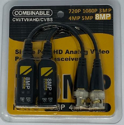 [VB800H] VIDEO BALUN PASIVO 8MH HD-CVI/TVI/AHD (PAR)