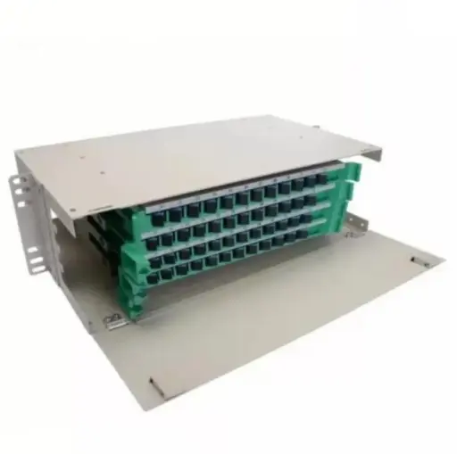 [FO-ODF-48HC] ODF de 48 hilos 4 bandejas de 12 puertos con uniones y pictails, armado y competo SC/APC (verde)