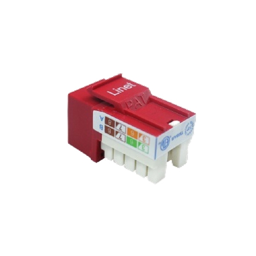 [SP-JK6-03] SUPRANET / DADO PLANO CAT 6/ Tool-Less Keystone/ 180°/ ROJO