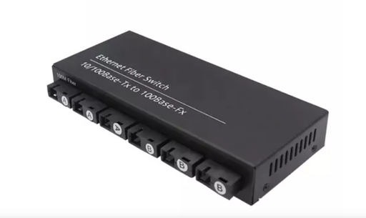 [FO-SW-CASE-6P] Switch de fibra optica base 100 de 6 puertos  