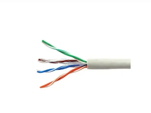 [U-5-I-ZKT] Bobina de cable UTP cat5e de 305mts para interior color blanco, marca ZKTeco