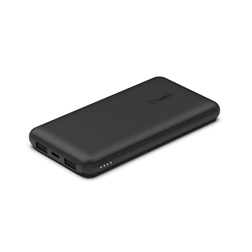 [BPB011btBK] Power Bank - Cargador portátil - 10000 mAh Marca Belkin 3 conectores de salida (2 x USB, 24 pin USB-C)