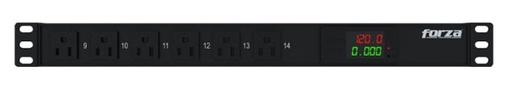 [FPD-1411M1U] PDU Medible 1800W, 14 tomas, 1U, 110V, marca Forza