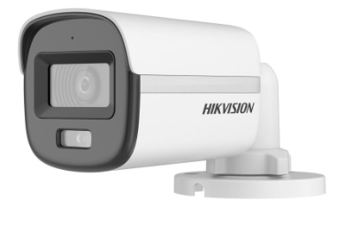 [DS-2CE10KF0T-LFS] Mini Camara tipo bala fija con luz hibrida inteligente ColorVu 3K (5mpx ) lente focal fija de 2.8 mm y 3.6  mm, distancia IR hasta 20m para imágenes nocturnas, distancia de luz blanca hasta 20m para imágenes nocturnas audio atreves de cable coaxial, micrófono incorporado, IP67 Marca Hikvision