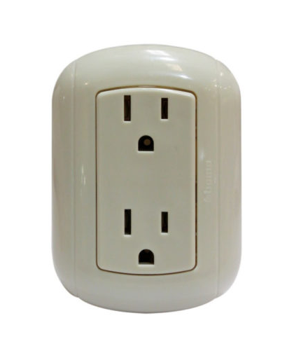 [ARM51] ARMADURA DOBLE 2P+T 15A 125V SOBREPONER OVAL 'BTICINO' P38