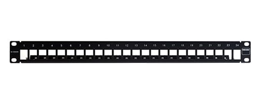 [TM-PNLZ-24-01] Patch Panel Tera Max Blindado 24 Puertos Vacio 1RU Negro Marca Siemon Modelo TM-PNLZ-24-01 