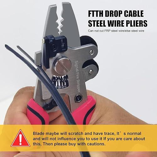 [FO-PEL-ROJO] Peladora para fibra óptica 8 en 1 | pelacables de fibra óptica | cortadora de alambre | alicate de electricista | corte y limpieza 