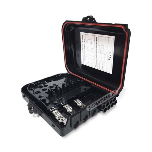 [FO-NAPC-8P-VACIA] Caja NAP Cuadrada, Vacía de 8 puertos SC 