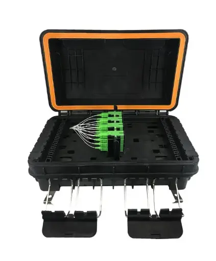 [FO-NAP-16P-APC-CM] Caja NAP Cuadrada, Completa de 16 puertos SC/APC CM1715 