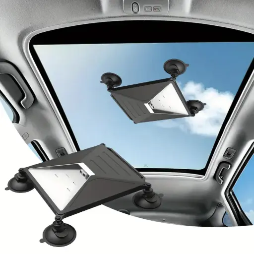 [F-VENTOSA-STARLINK-MINI] Fundas de silicona Protectora para Antena Starlink Mini con 4 Ventosas y 2 Ganchos, para Viajes al Aire Libre y Resistente a los Rayos UV