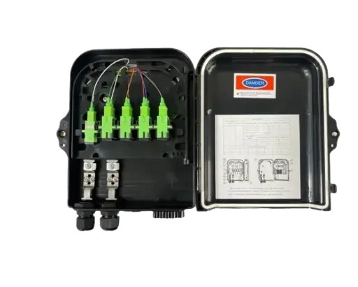 [FO-NAP-8P-APC-PLC] Caja NAP Cuadrada, Armada y Completa de 8 Puertos SC/APC 